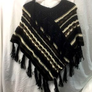Winter fringe sweater knitted Cape ladies sz xl